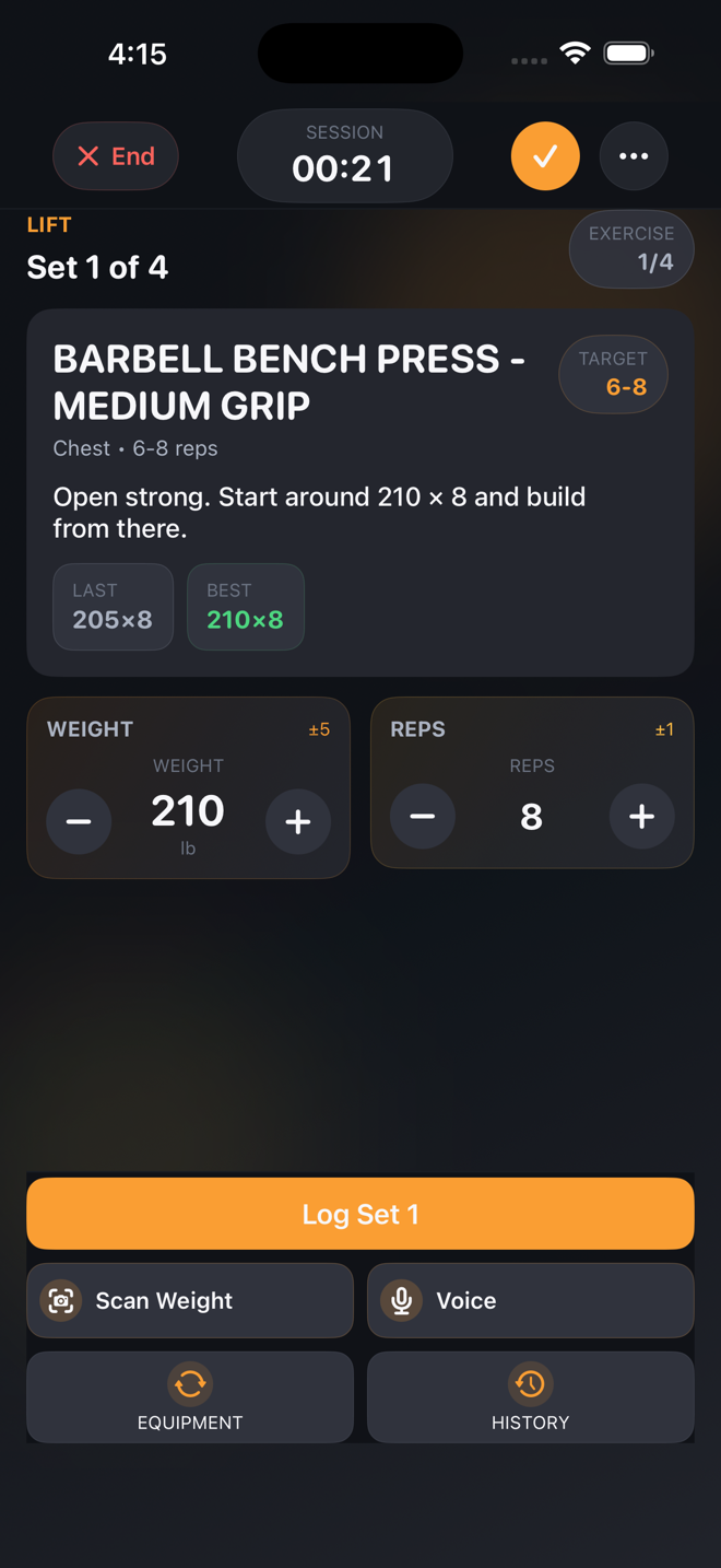 RepForge AI Active Workout